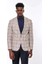 Kahverengi Ekose Desenli Slim Fit Ceket 3
