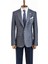 Kendinden Desenli Lacivert Slim Fit Yün Ceket 3