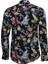 Siyah Büyük Çiçek Desenli Slim Fit Uzun Kollu Gömlek 3