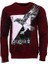 Bordo Taşlı Baskılı Sweatshirt 1