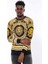 Siyah Üzerine Taşlı Baskılı Bisiklet Yaka Sweatshirt 3