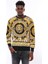 Siyah Üzerine Taşlı Baskılı Bisiklet Yaka Sweatshirt 5