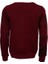 Bordo Taşlı Baskılı Bsiklet Yaka Sweatshirt 3