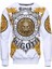 Beyaz Baskılı ve Taşlı Bisiklet Yaka Sweatshirt 5