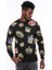 Siyah Bisiklet Yaka Taşlı ve Baskılı Sweatshirt 5