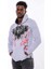 Gri Taşlı Baskılı Kapşonşlu Sweatshirt 4