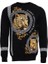 Siyah Taşlı Desenli Sweatshirt 1