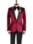 Bordo Simli Slimfit Damatlık Ceket 3