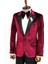 Bordo Simli Slimfit Damatlık Ceket 5