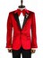 Bordo Sivri Yaka Simli Slimfit Damatlık Ceket 1
