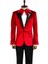 Bordo Sivri Yaka Simli Slimfit Damatlık Ceket 3