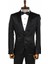 Siyah Nokta Desenli Slim Fit Smokin Ceket 1
