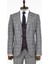 Ekose Ceketli Gri Slim Fit Takım Elbise 1