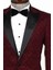 Bordo Simli Desenli Smokin Ceketi 2