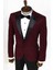 Bordo Simli Desenli Smokin Ceketi 5
