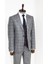 Ekose Ceketli Gri Slim Fit Takım Elbise 3