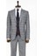 Ekose Ceketli Gri Slim Fit Takım Elbise 4