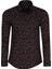Çiçek Desenli Kahverengi Slim Fit Gömlek 1