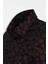 Çiçek Desenli Kahverengi Slim Fit Gömlek 2