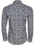 Çiçek Desenli Gri Slim Fit Gömlek 3