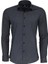 Lacivert Mini Kare Desenli Slim Fit Gömlek 1