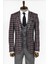 Gri Ekose Ceketli Slim Fit Takım Elbise 1
