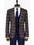 Lacivert Ekose Ceketli Slim Fit Takım Elbise 1