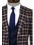 Lacivert Ekose Ceketli Slim Fit Takım Elbise 2