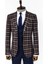 Lacivert Ekose Ceketli Slim Fit Takım Elbise 5