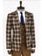 Kahverengi Ekose Ceketli Slim Fit Takım Elbise 3