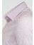 Açık Bordo Mini Kare Desenli Slim Fit Gömlek 3