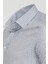 Beyaz Mini Kare Desenli Slim Fit Gömlek 3