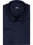 Koyu Lacivert Mini Kare Desenli Slim Fit Gömlek 2