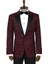 Bordo Simli Desenli Smokin Ceketi 1