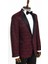 Bordo Simli Desenli Smokin Ceketi 3