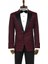 Bordo Simli Desenli Smokin Ceketi 4