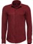 Bordo Desensiz Slimfit Oduncu Gömlek 1