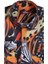Çok Renkli Çiçek Desenli Slim Fit Uzun Kollu Gömlek 4
