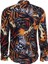 Çok Renkli Çiçek Desenli Slim Fit Uzun Kollu Gömlek 5