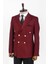 Kruvaze Bordo Slim Fit Tek Ceket 5