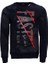 Lacivert Taşlı Baskılı Desenli Sweatshirt 1