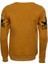 Hardal Taşlı Baskılı Bsiklet Yaka Sweatshirt 3