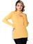 Kadın Sarı Yarım Balıkçı Yaka Kazak 2