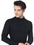 Erkek Siyah Yarım Balıkçı Yaka Slim Fit Kazak 2