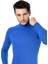 Erkek Saks Mavisi Yarım Balıkçı Yaka Slim Fit Kazak 2