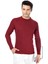Erkek Bordo Yarım Balıkçı Yaka Slim Fit Kazak 1