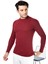 Erkek Bordo Yarım Balıkçı Yaka Slim Fit Kazak 2