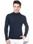 Erkek Lacivert Yarım Balıkçı Yaka Slim Fit Kazak 1