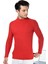 Erkek Kırmızı Yarım Balıkçı Yaka Slim Fit Kazak 3