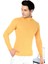 Erkek Sarı Yarım Balıkçı Yaka Slim Fit Kazak 2